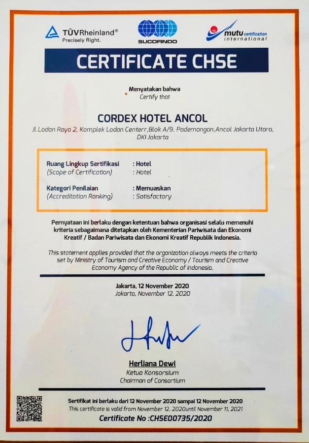 Cordex Hotel Ancol Dżakarta Zewnętrze zdjęcie